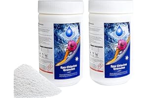 SHATCHI 2 Kg STABILISED Chlorine Granules for Hot Tub Spa and Swimming Pool Water Treatment for Rapid Disinfecting and Cleaning