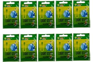 QualyQualy Bâtons Lumineux pour Pêche Bouchons, flotteurs et Bobbers, Lumières de Bobber de Pêche, Lumière de pêche de Nuit Light Sticks 25 mm, 37 mm, 50 mm, 75 mm 10 Paquets