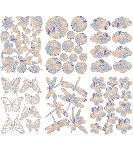Autocollants De Fenêtre,26 PCS Ronds Autocollant Anti