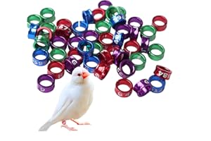 Naisfei 20 Stück Vogelfußring,Innendurchmesser ca. 6 mm,Vogelfußring Vogelbeinbänder Ringe,Offener Vogelring,für Vogel Papagei Taube Küken(Gemischte Farben)