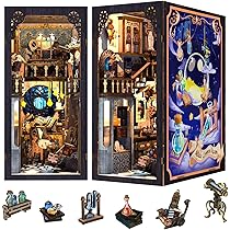 MiniCity Book nook kit, doe het zelf miniatuurhuisje voor de boekenplank, 3D bouwpakket, houten decoratieve puzzel met ledverlichting, voor tieners en volwassenen (Beyond Library Max MiniCity Book nook kit, doe het zelf miniatuurhuisje voor de boekenplank, 3D bouwpakket, houten decoratieve puzzel met ledverlichting, voor tieners en volwassenen (Beyond Library Max
