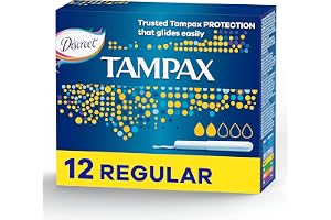 Tampax Tampons Regular, 12 Tampons | Stay protected with Tampax offering you up to 8h of leakage protection