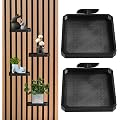 2 Pièces Etagere pour Panneau acoustique, 9.8cm Accessoires pour panneaux Acoustiques Sans Perçage, Étagère pour panneaus Acoustique, pour Intérieur et Extérieur,Panneau acoustique,pour Maison, Jardin
