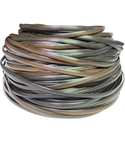 500G Synthetic Rattan Weaving Material Coffee Gradient Flat - 2