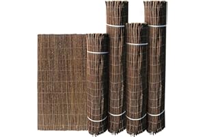 LOIBUYZ Willow Fencing Screening Rolls - Natural Willow Outdoor Garden Privacy Fence Covering, Wooden Garden Screen Mat, Ideal for Outdoor Use, Backyard, Patio