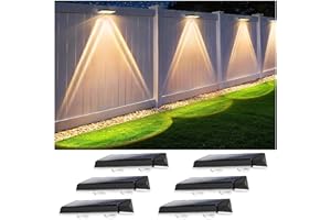 Delaiglow Applique Murale Extérieur Solaire Étanche IP67, 6 Unité Lumiere Solaire Exterieur Blanc avec 3 Modes Lampe Solaire Exterieur Puissante pour Cour, Jardin et Clôture