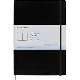 Turnaround Moleskine Art A4 Suluboya Defteri Siyah | A4 21 cm x 29,84 cm ıslak ve kuru teknikler i&ccedil;in 200 gsm pamuk karışımı 