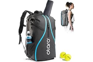 Otaro® Bolsa de Tenis Nuevo | Diseño Elegante y asignación de Espacio innovadora - ¡Apoya a Las jóvenes promesas! para Jugadores de Tenis Aficionados y Profesionales