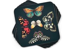 PIMPERNEL Portmeirion Home & Gifts Juego de 6 Posavasos, Multicolor, 10,5 x 10,5 cm.
