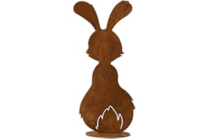 Rostikal Rouillé Déco Lapin Berti, Patine Décoration de Pâques Fois Différent