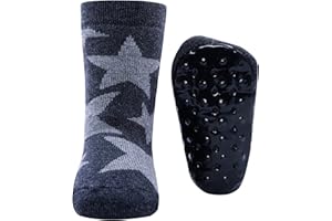 EWERS Stoppersocken Sterne, Socken mit Antirutschsohle für Mädchen und Jungen, Anti-Rutsch-Socken mit Gummisohle, MADE IN GERMANY, 1 Paar rutschfeste Kindersocken