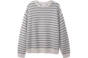 Diana Studio, Girocollo Traforato in Maglia - Uomo, 100% Cotone, Maniche Lunghe, Boxy Fit