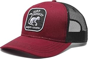 Surf Monkey Gorra Tipo Trucker Jaspeada - Visera Curvada - Gorra Ajustable Snapback - Parche Bordado Hombre/Mujer