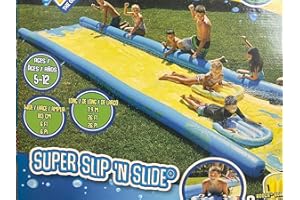 ANNAFI HOME EXPERT ANNAFI Slip and Slide Long Water Slide with 2 Boogie Boards Pool Inflatable, Wham-O Super Slip`N Slide Garden Racing Slide, Outdoor Kids/Children Water Toys Pool Toys For Garden and Lawn