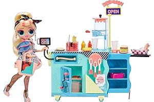 L.O.L. SURPRISE! LOL Surprise OMG To-Go Diner Playset con Oltre 45 sorprese - Include funzioni di Cambio Colore e Bambola alla Moda Esclusiva, Miss Sundae - età: 4+ Anni