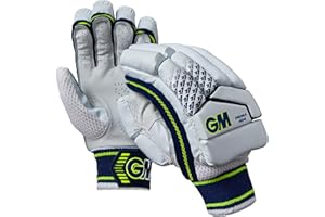 Gunn & Moore GM Cricket Batting Gloves | Prima 404 | Lightweight Design | Cotton Palm | Adult Right Handed | Approx Weight per Pair 330 g | 1 Pair, White