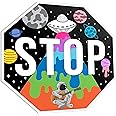 HK Studio Funny Street Sign 13" x 13" - Alien Stop Hippie Room Decor Aesthetic, Teen Room Decor
