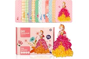 SRIZIAN Poke Art DIY Toys, 12Pcs Princess Puzzle Puncture Painting, DIY Art Crafts Toys for Girls Ages 8-12