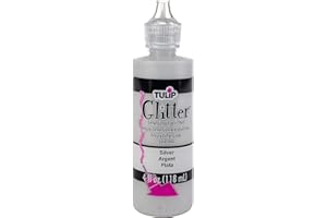 Tulip, Pittura dimensionale glitterata per tessuti, 118 ml, Argento