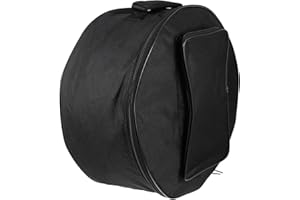 HOLIBANNA Bolsa acolchada para tambor de caja de 13 a 14 pulgadas, mochila con asas, correa de hombro ajustable, bolsa de tambor... (negro)