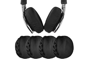 GEEKRIA 2 pary Flex Fabric Earphone/Rozciągliwe i zmywalne ochraniacze na nauszniki sanitarne, dla Sony WH-1000XM4, WH-1000XM3, Bose QC35 II, QC25 słuchawki, pasuje do słuchawek dousznych 3"-4"