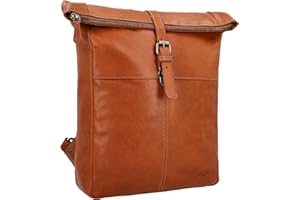 Gusti Plecak skórzany – Valja damska i męska torba na laptopa skórzany plecak skórzany, brązowy 4, 25.5 x 35.5 x 9 cm