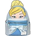 Loungefly Disney Cinderella Cosplay Womens Double Strap Shoulder Bag Purse, Blue, M