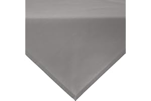 REDBEST Mitteldecke, Tischdecke Uni Seattle, 100% Baumwolle - Robustes, glattes Gewebe, mit hochwertigem Kuvertsaum, grau Größe 80x80 cm (weitere Farben, Größen)