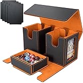 AFIING MTG Komutan Kartı Saklama Kutusu - 200 &Ccedil;ift Kollu Kart, 3'&uuml; 1 Arada Kart G&uuml;verte Kılıfı, Magic Commander TCG CCG i&ccedil;in 