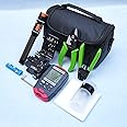 QIIRUN FTTH Fiber Optic Termination Tool Kit with Optical Power Meter, RJ45 Network Test, Visual Fault Locator, Fiber Cleaver and Strippers