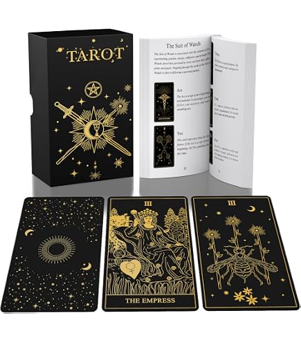 Gilded Rider Waite Card Spreadsheet Calmoura Tridevia Tarot Deck - 78 Cards With Guide ...