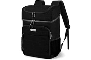 BAGLHER Cooler Backpack 30 Cans, Leakproof Waterproof Cooler Bag with 5 Reusable Ice Pack for Camping, Beach, Hiking
