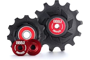 BBB Cycling Derailleur Pulley Ceramic 11-Teeth and 13-Teeth Rear Shimano 11-Speed Jockey Wheels Roller Urban Road Bike MTB Bicycle RollerBoys Ceramic BDP-18, Black, One Size