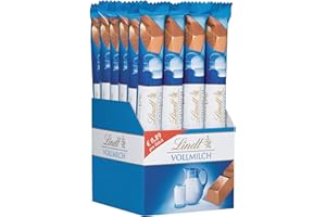‎LINDT Lindt Schokolade LINDOR Vollmilch Schokoladen-Sticks | 24 x 40g Schokoladenriegel | zartschmelzende Alpenvollmilch-Schokolade | Pralinen-Geschenk | Schokoladen-Geschenk | Großpackung