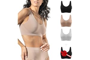 Risalti Reggiseno Senza Ferretto Spalla Larga 3 pz - Bralette Donna in Microfibra, Brassiere Top Donna Elasticizzato, Intimo Donna, Senza Cuciture - Made in Italy