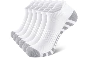 Airacker Ankle Athletic Running Socks Cushioned Breathable Low Cut Sports Tab Socks for Men and Women (6 Pairs)