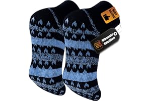 SukModen Mysiga Sockor Herr, Varm, 39-50 | Mjukt fleecefoder, grov stickning och PVC-nubbar ger varma fötter och säkert grepp