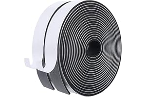KAPOOSY Weather Stripping Door Seal, 25mm W X 3mm T Adhesive Foam Tape, Window Door Draught Excluder Air Conditioner Gasket Foam Tape, Total Length 10M (2 Rolls)