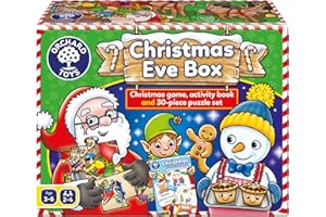 Orchard Toys Christmas Eve Box, Christmas Game, Christmas Jigsaw and Activity Colouring Book in on box, Ideal Christmas Advent Gift for Kids age 3-6