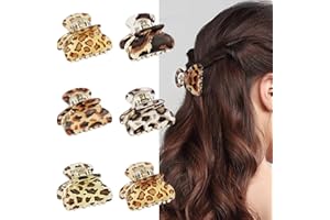 DECORMOMMT 6 Piezas Pinzas De Pelo Mujer Niña Pinzas Pelo Mini Estampado De Leopardo Pinzas Para Pelo Antideslizante Pinza Para El Pelo Satín Pequeñas Adecuado Para Decoracion Para Pelo Con Tocado Diario