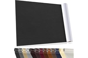 YAFLC Cuero Adhesivo Parches Negro, 40x160cm ReparacióN De Cuero Parches, Parches de Cuero Adhesivos Polipiel Adhesiva para Sofá, Asiento de Coche, Muebles, Chaquetas