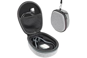 Joogee Hard Case Compatible with AfterShokz Trekz Air/Aeropex/Titanium Mini Open Ear Wireless Bone Conduction Headphones AS650 / AS800, Storage Case for Headphones and Charging Cable, Gray(Case Only)