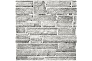 COMSTICKC Paneles de Pared 3D Autoadhesivos de Piedra, 10 Piezas, 30 x 30 cm, Autoadhesivos PVC 3D Decorativo Panel de Pared de Ladrillo para Salón Oficina Cocina
