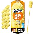 Swiffer DUSters Heavy Duty Extender Starter Kit, Ceiling Fan DUSter, 13 Piece Set (1 Handle, 12 DUSters)