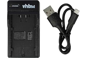 vhbw Chargeur USB de Batterie Compatible avec Panasonic NV-MX500, NV-MX7, NV-MX8, NV-GS1, NV-GS3 Batterie Appareil Photo Digital, DSLR, Action cam