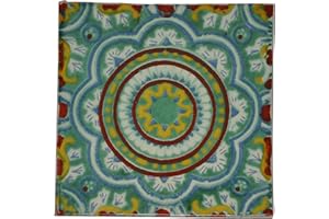 Ceramic Mexican Tile – 10.5cm- Handmade and Ethically Traded by Tumia LAC