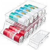 Kufeiper Fridge Organizer, Can Organizer, Fridge Can Dispenser, Double Layer Can Dispenser for 250 ml/330 ml Beer Soda Drinks