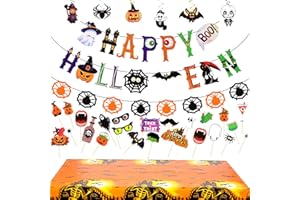 AINVLIYA 31-teiliges Happy Halloween Deko Set, Halloween Ballon Set, Halloween Girlanden Banner