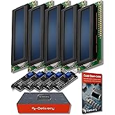AZDelivery 5 x HD44780 16x2 LCD-Modulvisningsbunt med I2C-Gränssnitt 2x16 Tecken kompatibel med Arduino och Raspberry Pi inkl