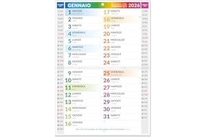 IL CALENDARIO POSITIVO Calendario 2026 da Muro tipo Olandese "COLOR" | In Carta Ecosostenibile NON Patinata - Ideale per segnare Appuntamenti ed Impegni | Dimensioni 30x42 | Calendario Positivo